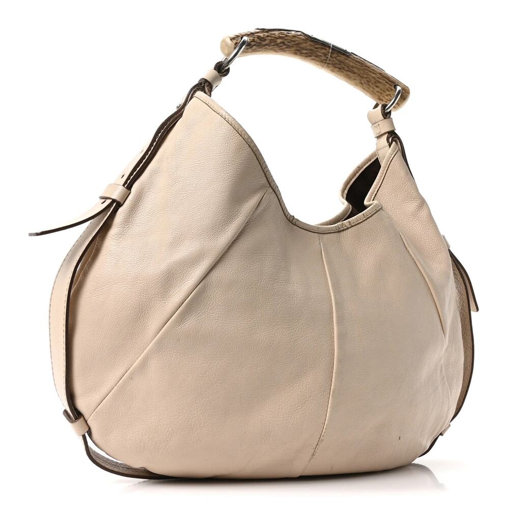 Yves Saint Laurent YSL Mombasa Leather White/Cream - Picture 8 of 9